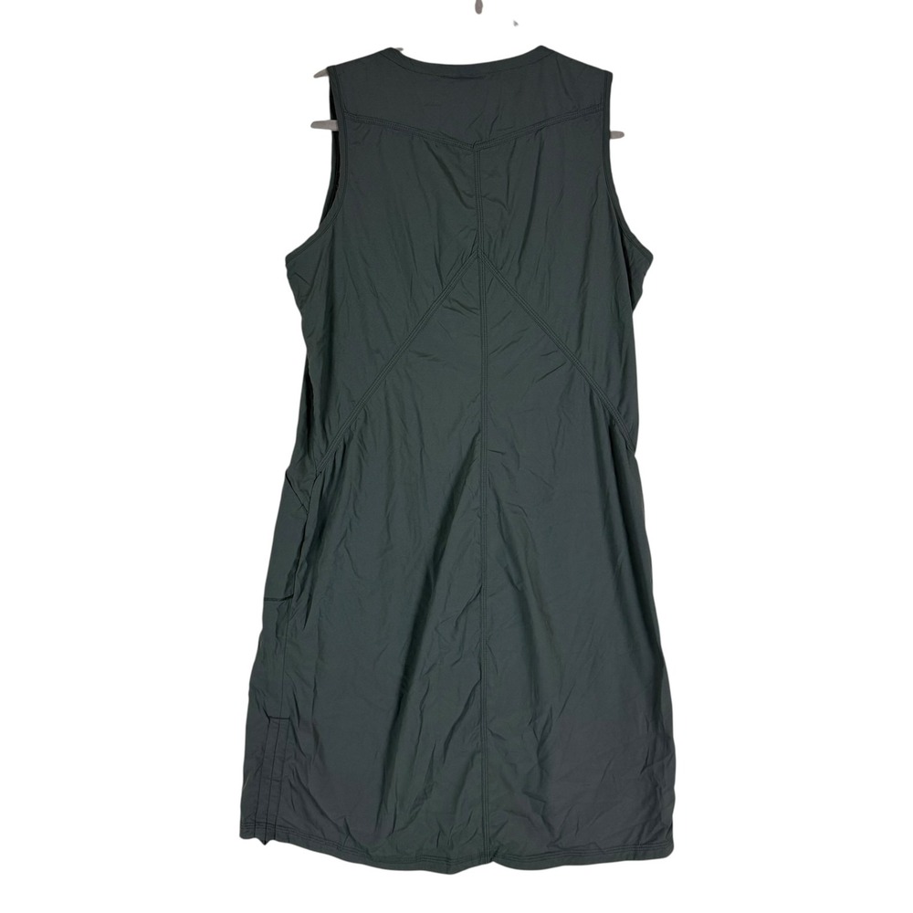 Indygena Dress Womens L Gray Sleeveless V Neck Tank Short Shift Pockets Travel